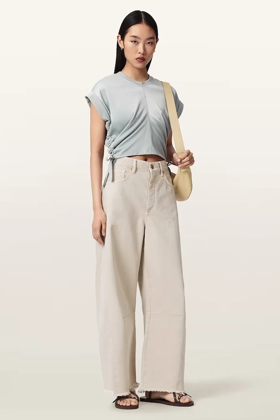 Odzież AllSaints bluzka damska MIRA SATIN W054JC niebieski