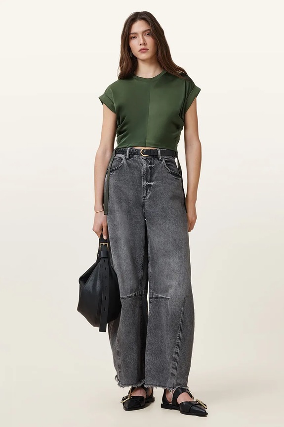 AllSaints blúz női MIRA SATIN W054JC zöld