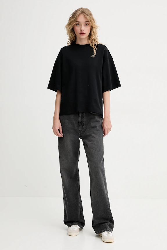 Pamučna majica AllSaints AMELIE W195JA crna SS25