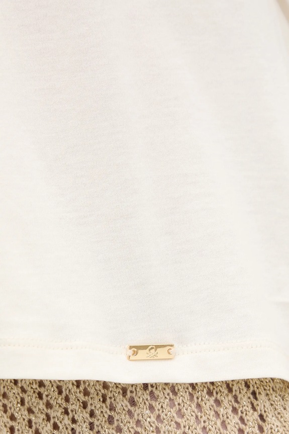 United Colors of Benetton t-shirt 3Q225M005 bézs