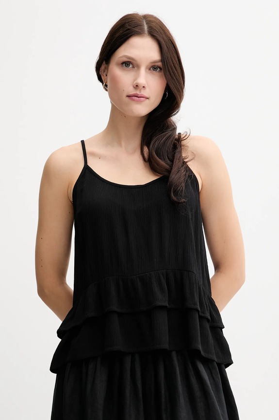 United Colors of Benetton bluză uni negru 4VW95H00B