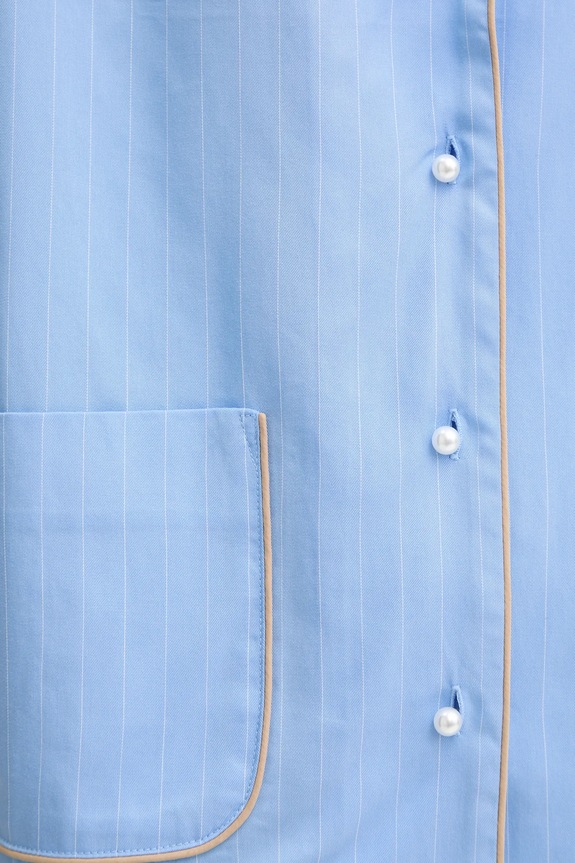 Πουκάμισο με μείγμα από λινό MUNTHE USHI 255101525523 μπλε