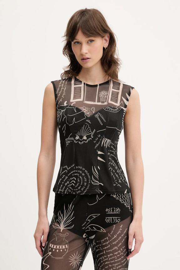 Never Fully Dressed top cu modele negru NFDTO1724
