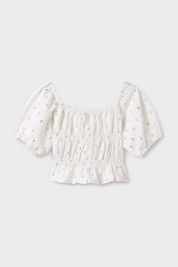 Παιδική μπλούζα Mayoral 6025.8F.Junior.PPYA μπεζ SS25