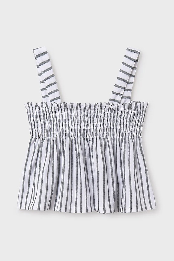 Παιδική βαμβακερή μπλούζα Mayoral 6033.8C.Junior.PPYA μαύρο SS25