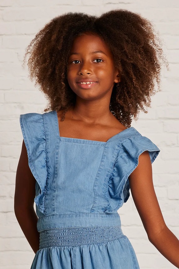 Παιδική μπλούζα από denim Mayoral casual μπλε 6091.8F.Junior.PPYA