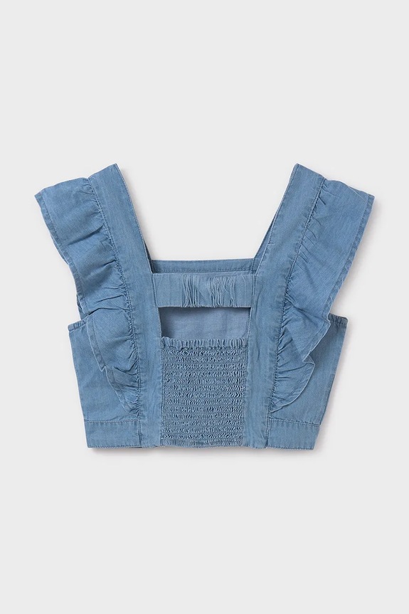 Deklice Otroška jeans srajca Mayoral 6091.8F.Junior.PPYA modra