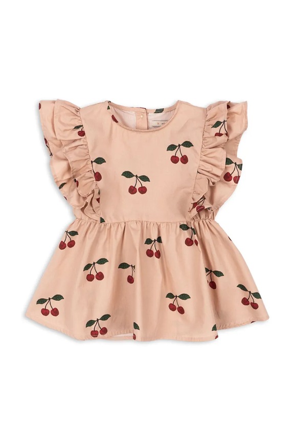 Otroška bombažna majica Konges Sløjd VERBENA TOP GOTS KS102297 roza SS25