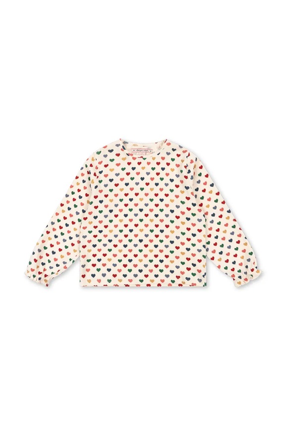 Konges Sløjd bluzka dziecięca CHLEO BLOUSE OCS z elastanem beżowy KS102454
