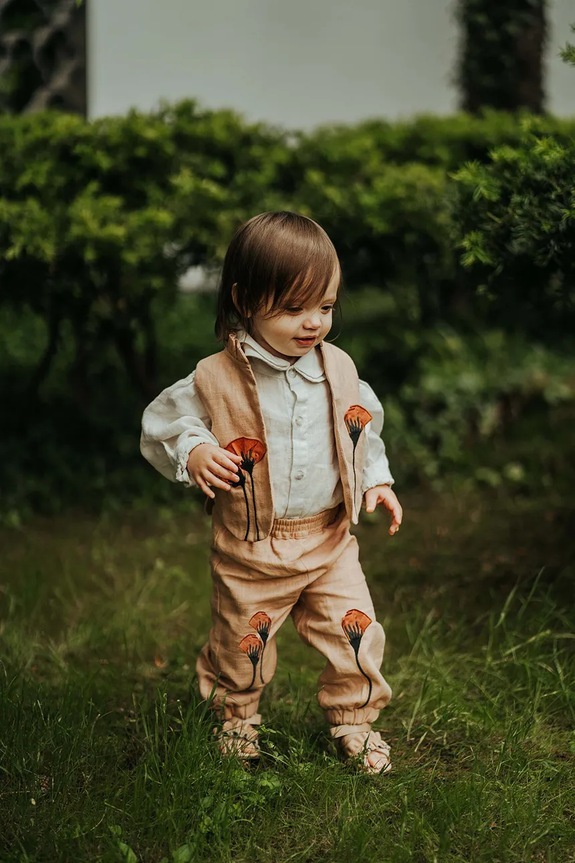 BIMBA Donsje camicetta in lino per neonati Anoeche Linen Blouse 4094600.68.92 bianco