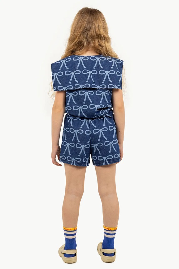 Detská džínsová blúzka Tinycottons BOWS BLOUSE SS25.233 modrá