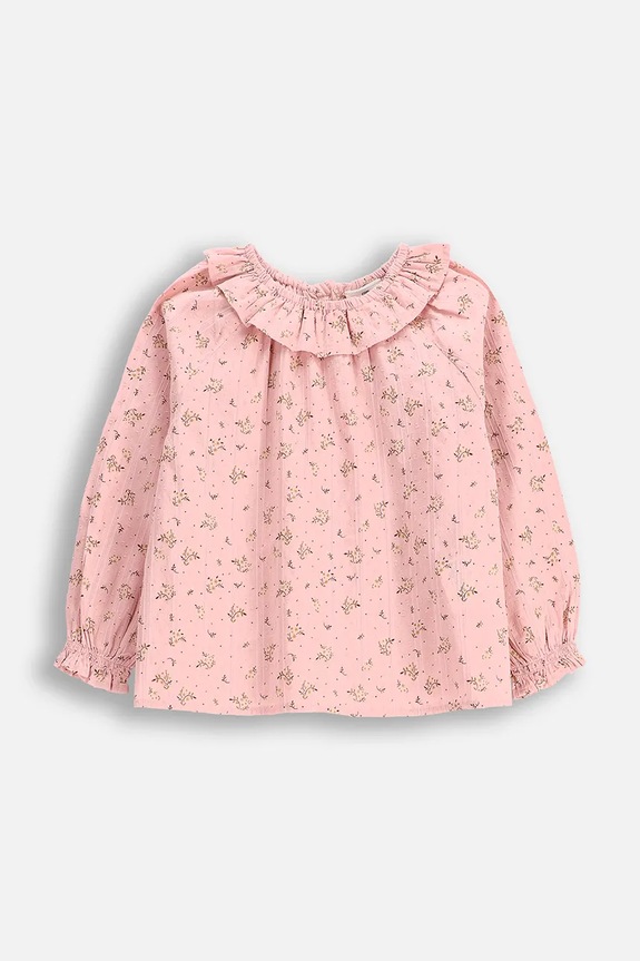 Dětská bavlněná halenka Coccodrillo WC5140101DGK růžová SS25