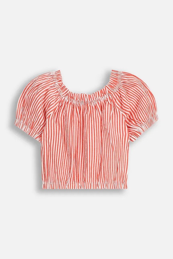 Coccodrillo blúz pamutból rövid piros WC5140201HGJ