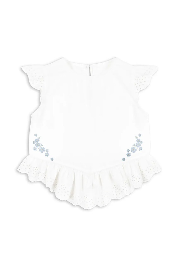 Konges Sløjd felpa in cotone bambino/a RHW X KS FIORI TOP GOTS KS103599 bianco SS25