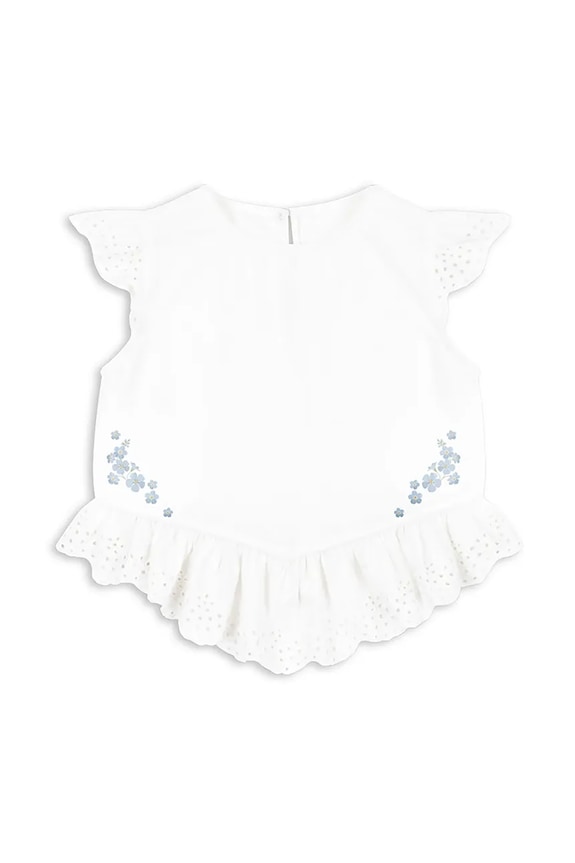 Konges Sløjd felpa in cotone bambino/a RHW X KS FIORI TOP GOTS KS103599 bianco SS25