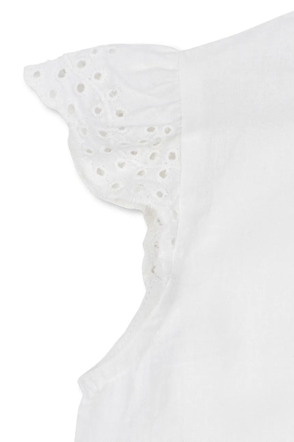 Konges Sløjd felpa in cotone bambino/a RHW X KS FIORI TOP GOTS KS103599 bianco
