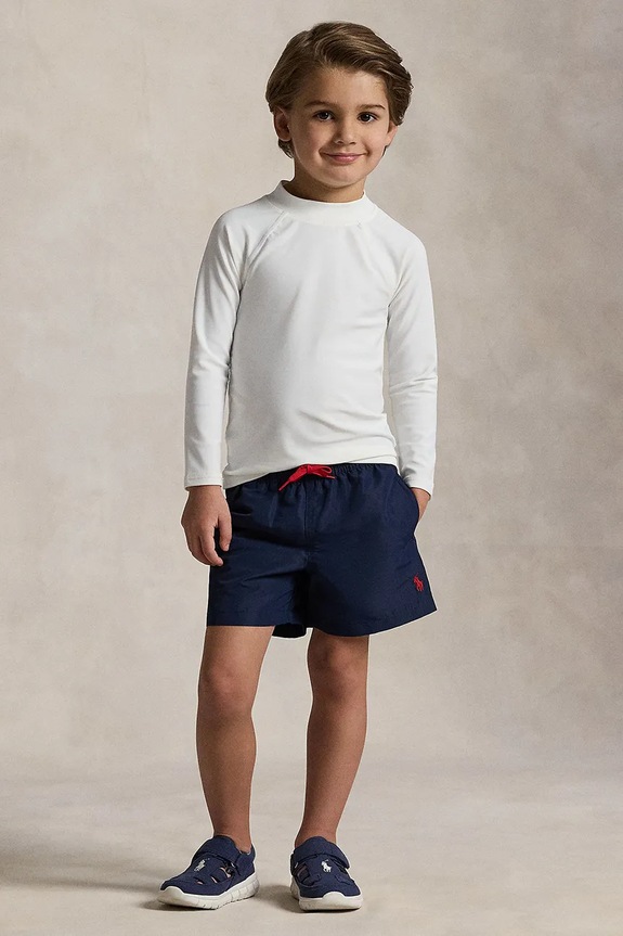 Polo Ralph Lauren shorts nuoto bambini Planet friendly blu navy 322957810002