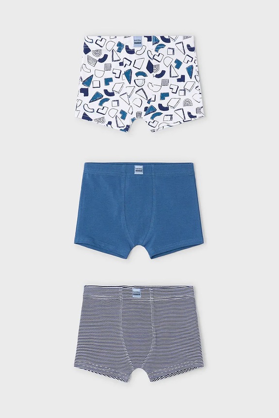 Dětské boxerky Mayoral 3-pack přiléhavé boxerky modrá 10898.5K.Mini.PPYA