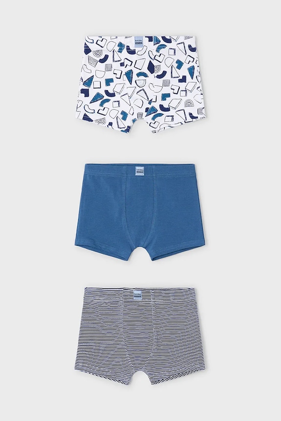 Dětské boxerky Mayoral 3-pack přiléhavé boxerky modrá 10898.5K.Mini.PPYA