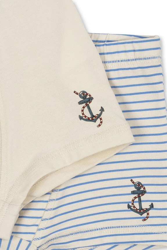 Băieți Konges Sløjd boxeri copii BASIC 2 PACK BOY BOXERS GOTS 2-pack KS102255 bej