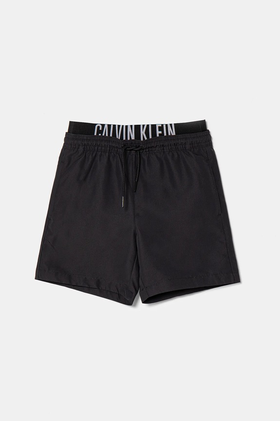 Calvin Klein Jeans szorty kąpielowe dziecięce Planet friendly czarny KV0KV00054.PPYA