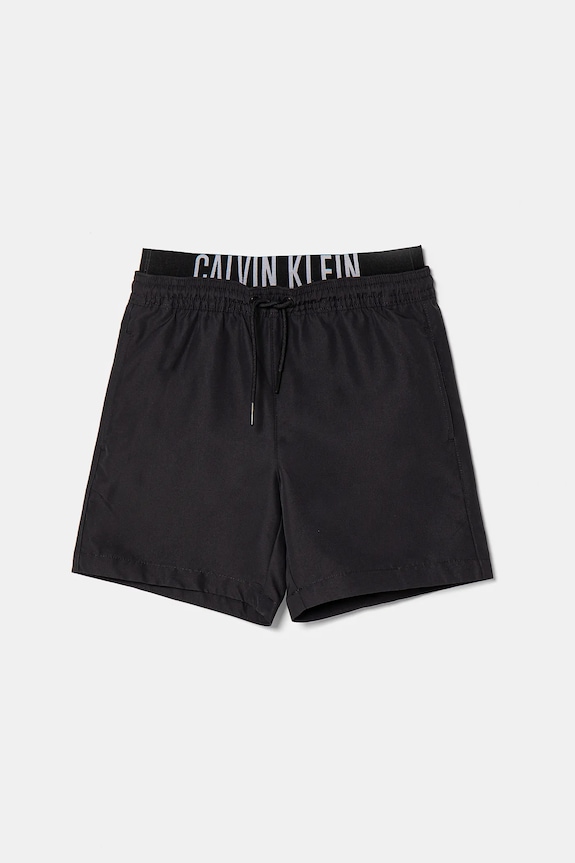 Calvin Klein Jeans szorty kąpielowe dziecięce Planet friendly czarny KV0KV00054.PPYA