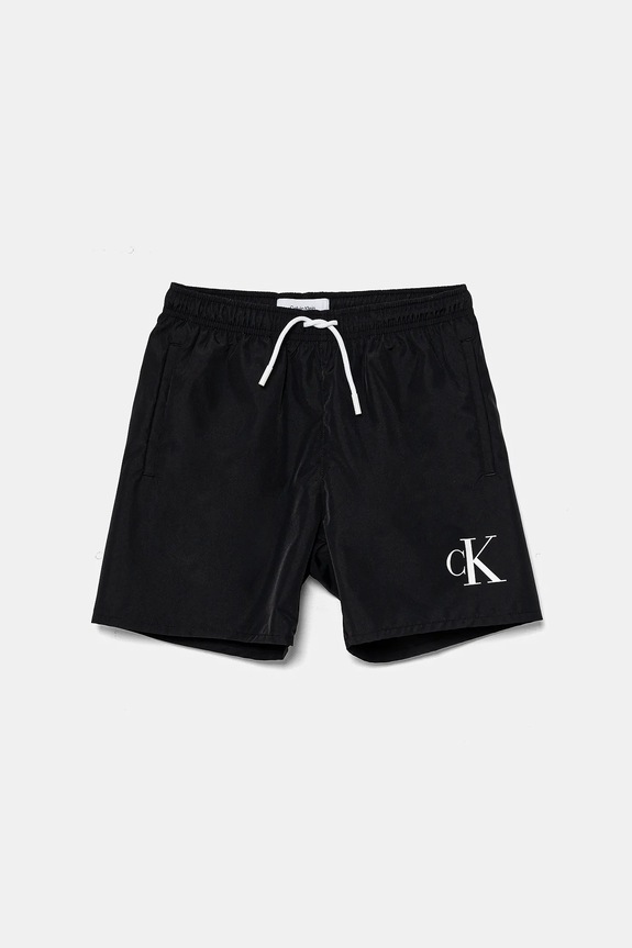 Calvin Klein Jeans szorty kąpielowe dziecięce Planet friendly czarny KV0KV00056.PPYA
