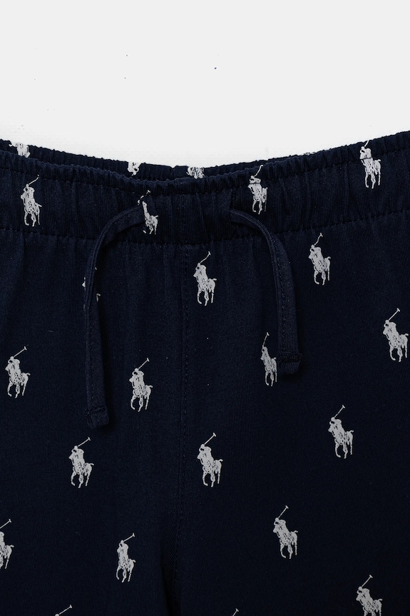 Dětské bavlněné pyžamo Polo Ralph Lauren námořnická modř 9P0250