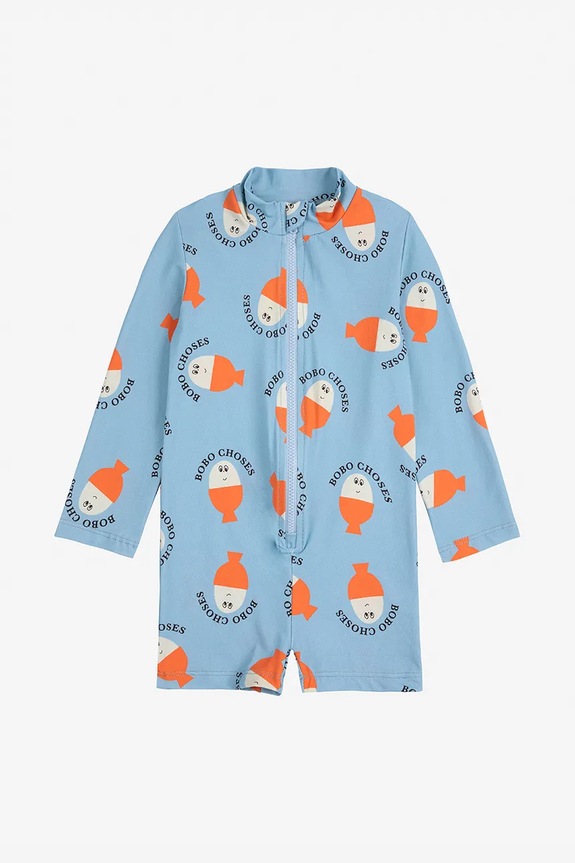 Enodelne otroške kopalke Bobo Choses Morning Egg 125AB103 modra SS25
