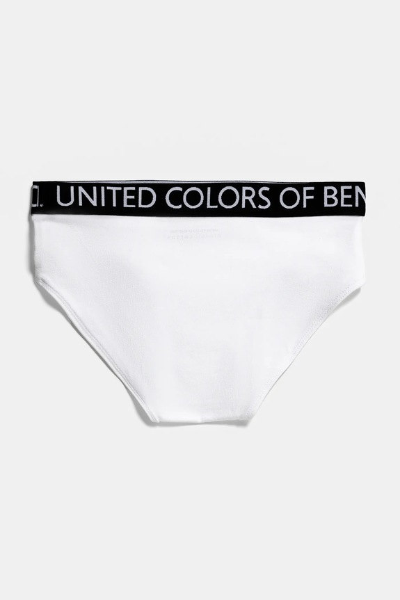 Detské slipy United Colors of Benetton 2-pak 3OP80S484.G.Reprop.PPYA biela SS25