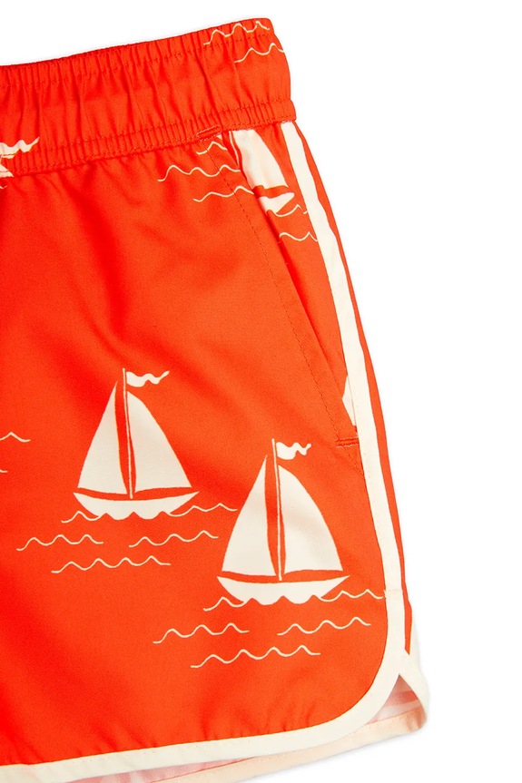 Chlapec Detské plavkové šortky Mini Rodini Sailing boats 2528011342 oranžová
