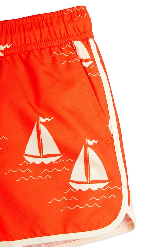 Chlapec Detské plavkové šortky Mini Rodini Sailing boats 2528011342 oranžová