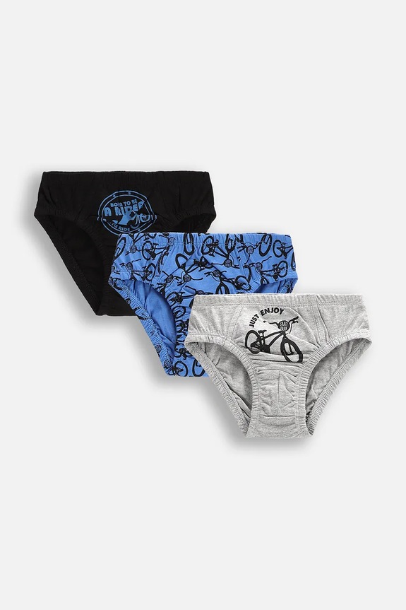 Coccodrillo slip copii 3-pack print albastru WC5409304PAN