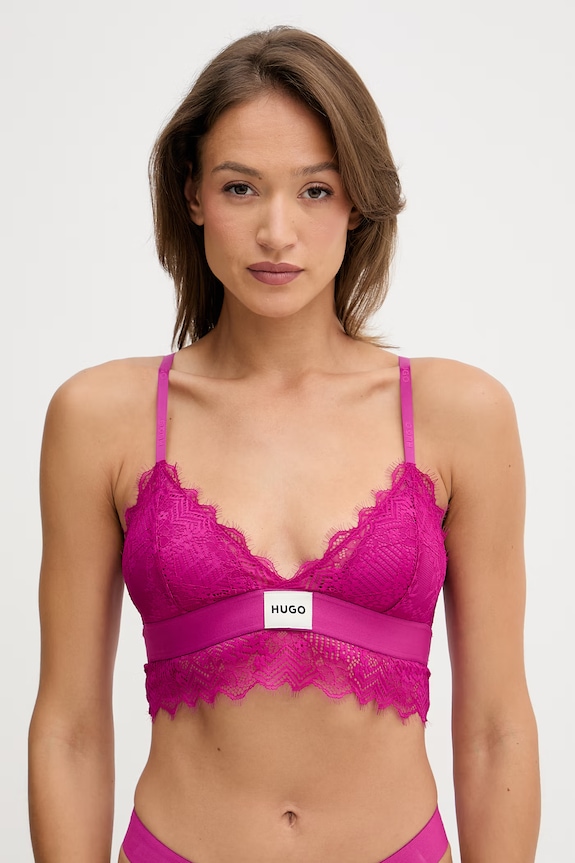 HUGO podprsenka TRIANGLE RL LACE fialová 50535060