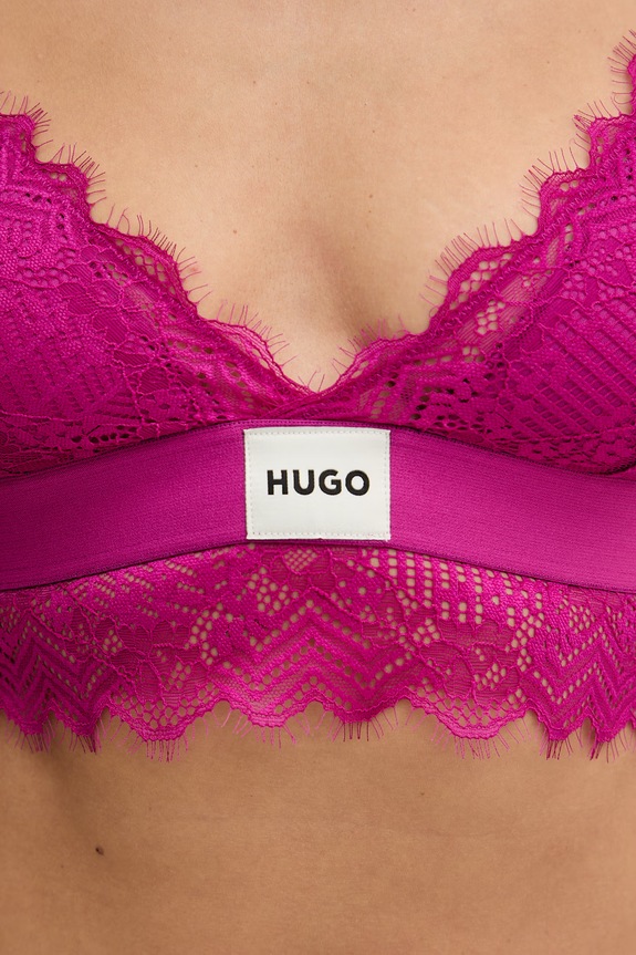 HUGO podprsenka TRIANGLE RL LACE fialová 50535060