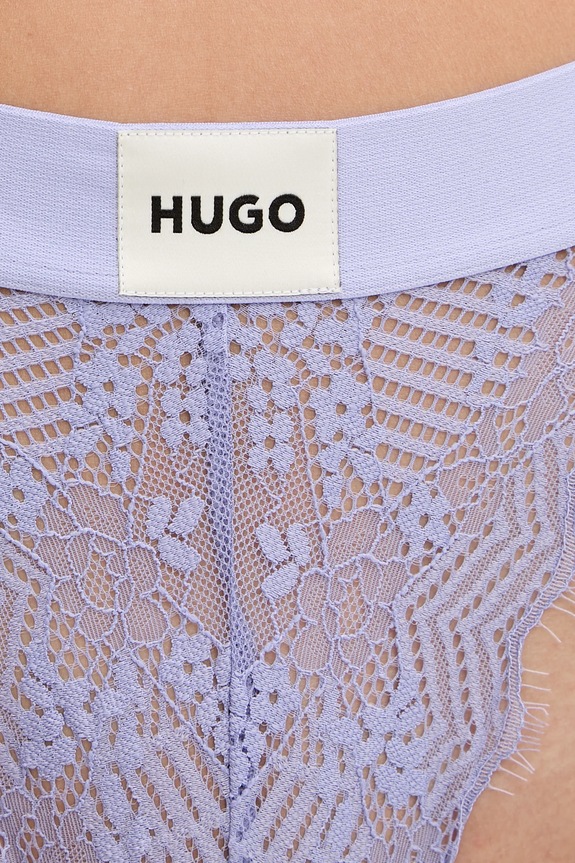 HUGO figi damskie koronkowe BRIEF RL LACE fioletowy 50535071