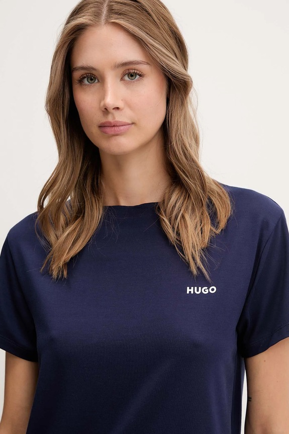 HUGO t-shirt lounge NIKKA_T-SHIRT granatowy 50534300