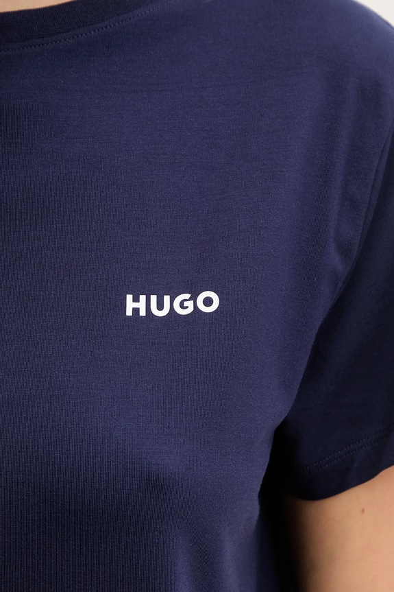HUGO t-shirt lounge NIKKA_T-SHIRT 50534300 granatowy