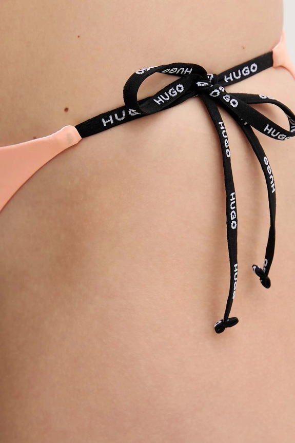 Plavkové nohavičky HUGO PURE_SIDE TIE oranžová 50535795
