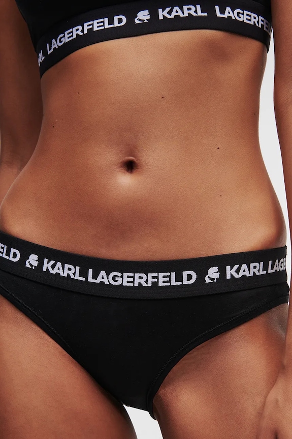 Oblečenie Nohavičky Karl Lagerfeld LOGO BRIEF A1W47009 čierna