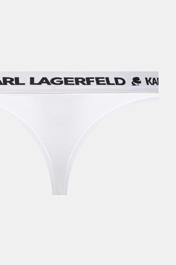 Oblečenie Tangá Karl Lagerfeld 3-pak LOGO THONG A1W47149 biela