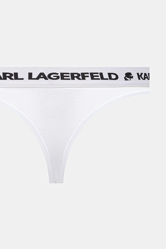 Oblečenie Tangá Karl Lagerfeld 3-pak LOGO THONG A1W47149 biela