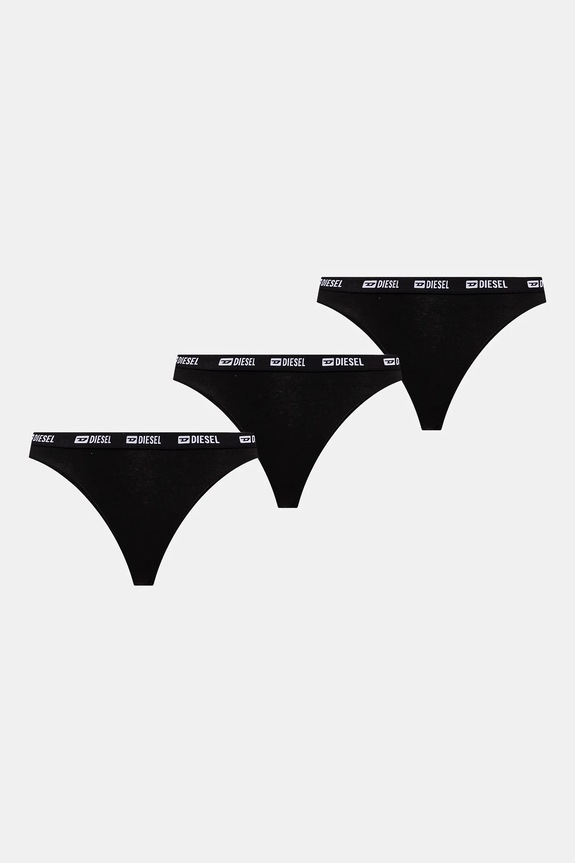 Tangá Karl Lagerfeld 3-pak LOGO THONG tangá čierna A1W47149