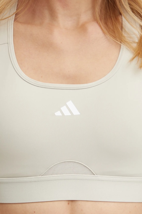 Sportovní podprsenka adidas Performance PowerReact béžová JJ0879