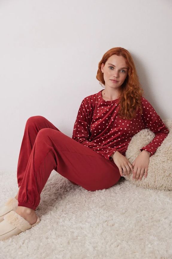 Pyžamo women'secret LOVE ACTUALLY GENERIC PJ sada červená 4758239