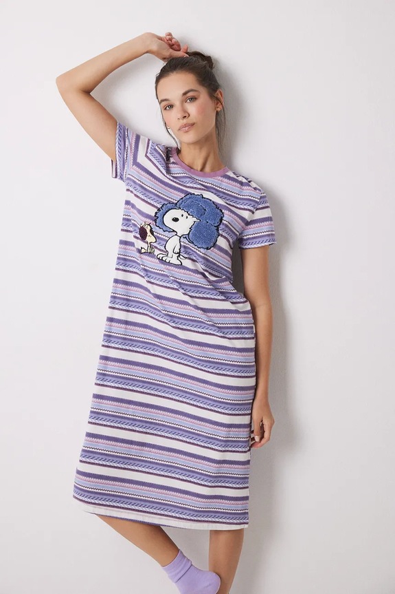 Хлопковая ночная рубашка women'secret SNOOPY хлопок фиолетовой 4448054