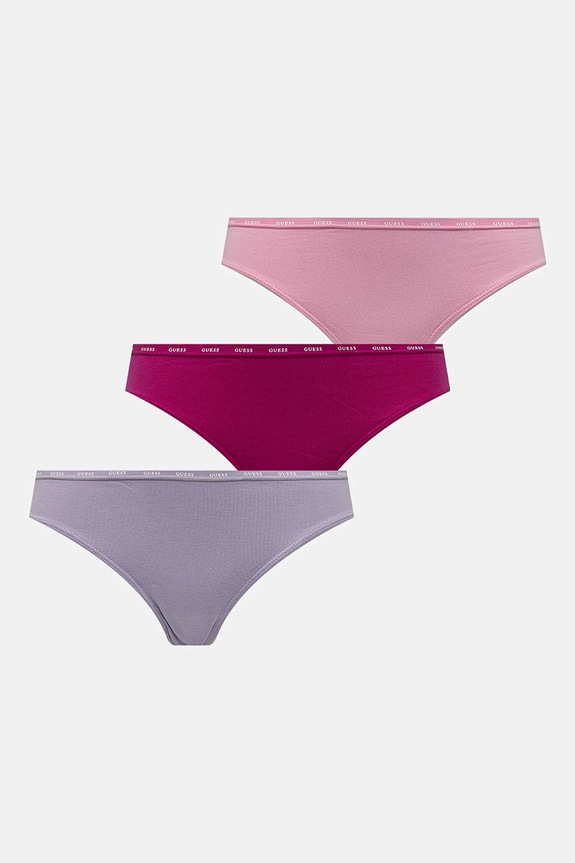 Guess figi 3-pack bawełna różowy O5RG12.K6YW1