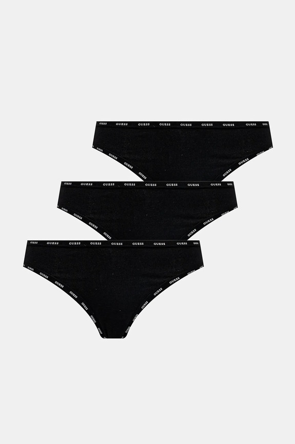 Brazilian στρινγκ Guess 3-pack βαμβάκι μαύρο O5RG11.K6YW1
