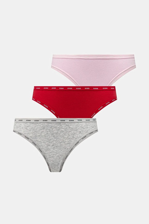 Guess stringi 3-pack nadruk czerwony O5RG13.K6YW1