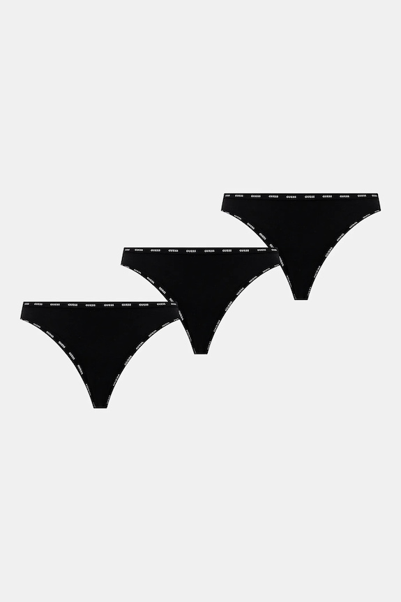 Tange Guess 3-pack bez uzorka crna O5RG13.K6YW1